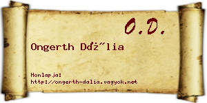 Ongerth Dália névjegykártya
